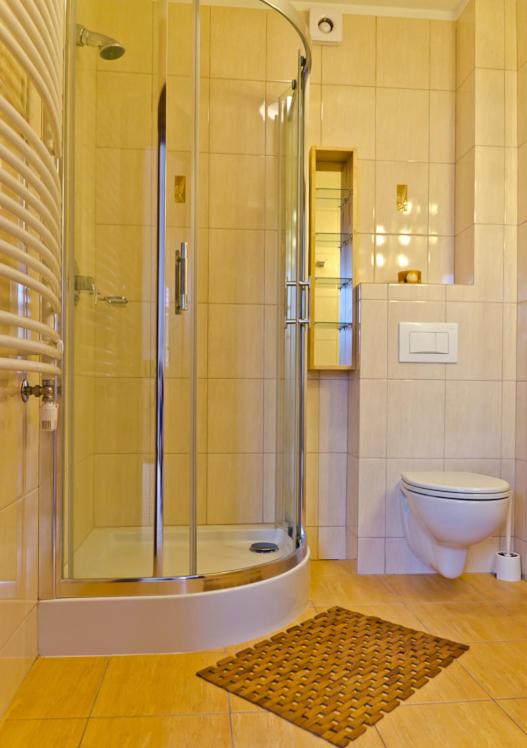 Koupelna v ubytování Apartamenty z Klimatem