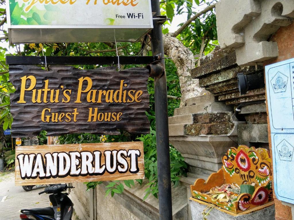 Certifikát, hodnocení, plakát nebo jiný dokument vystavený v ubytování Putu's Paradise Guesthouse