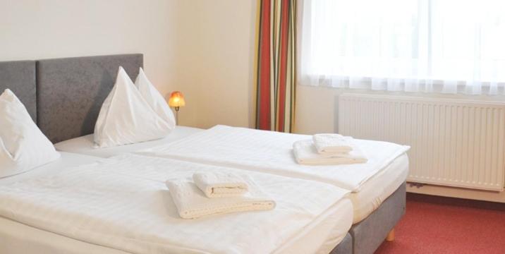 Postel nebo postele na pokoji v ubytování Hotel-Restaurant Moser Pöchlarn
