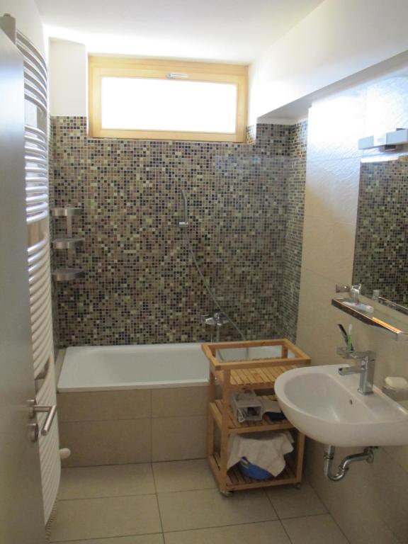 Koupelna v ubytování Apartmán Boubín na Kvildě