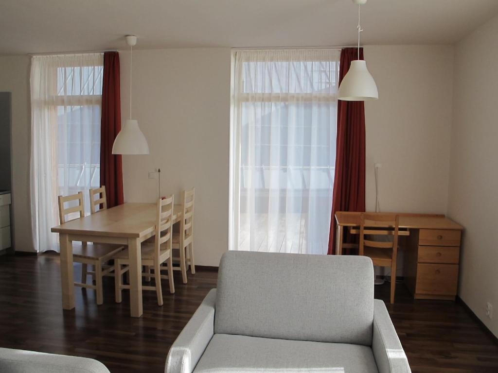 Posezení v ubytování Apartmán Boubín na Kvildě
