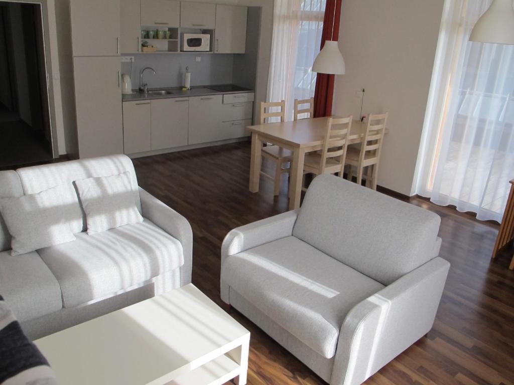 Kuchyň nebo kuchyňský kout v ubytování Apartmán Boubín na Kvildě