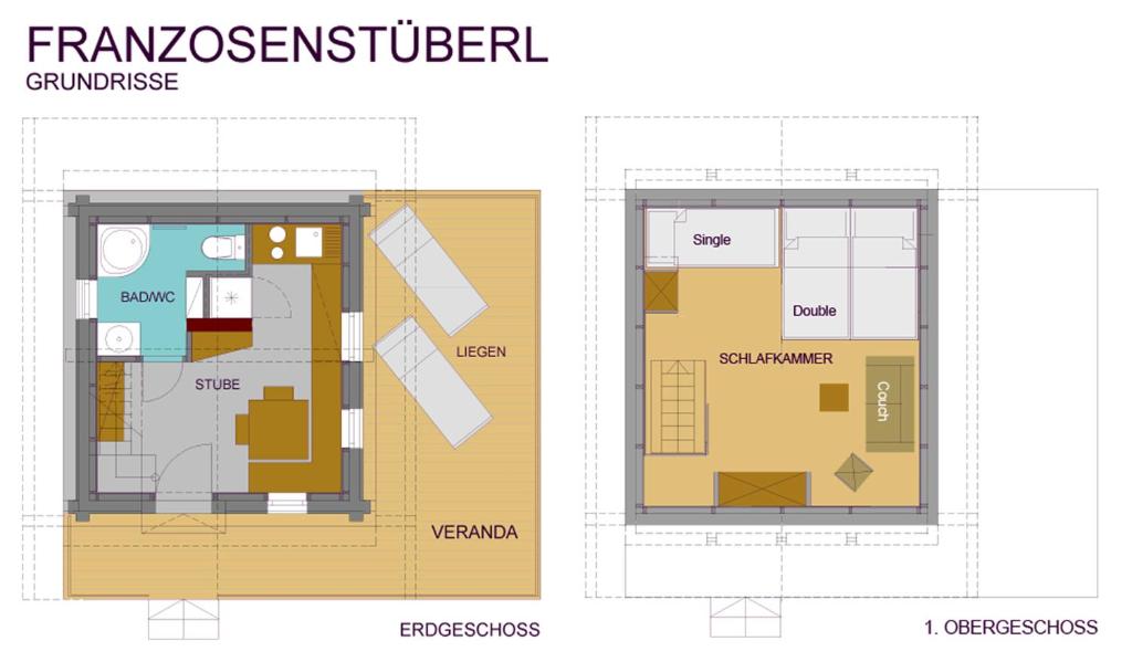 The floor plan of French Cottage - Franzosenstüberl Chalet