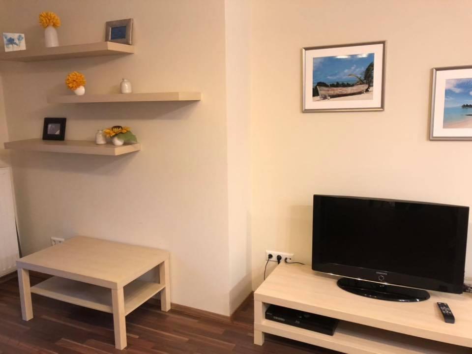 TV a/nebo společenská místnost v ubytování Velence Wellness Apartman