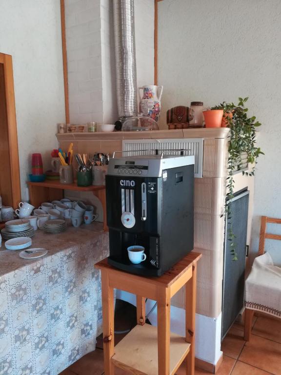 Kuchyň nebo kuchyňský kout v ubytování Pension Jitka