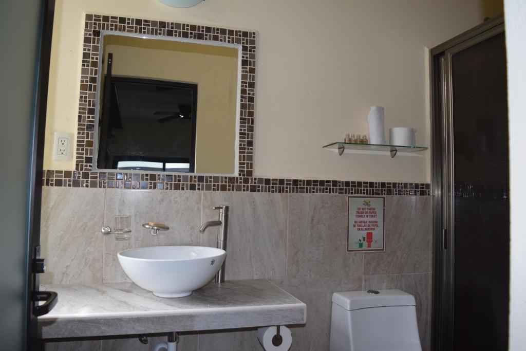 Koupelna v ubytování Hotel Tuparenda