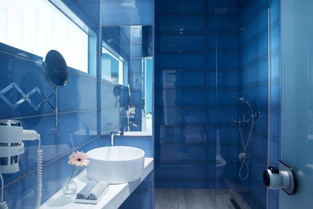 Koupelna v ubytování Hotel Alkyonis