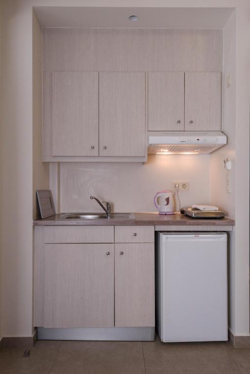 Kuchyň nebo kuchyňský kout v ubytování Poseidon Studios & Apartments