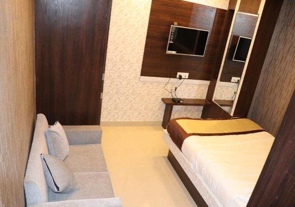 TV a/nebo společenská místnost v ubytování Hotel Angina