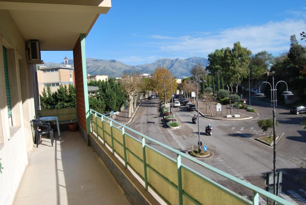 a balcony of a building with a view of a street at A Casa di Lidia B&B Gaeta in Gaeta