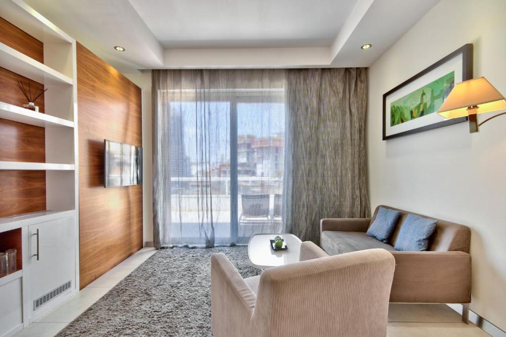 Posezení v ubytování The George, Urban Boutique Hotel