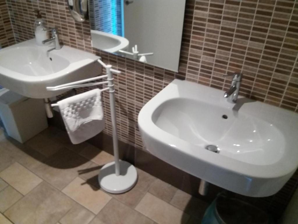 Koupelna v ubytování Hotel Blu