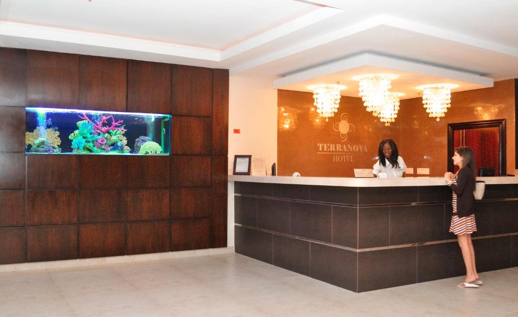 TV a/nebo společenská místnost v ubytování Hotel Terranova