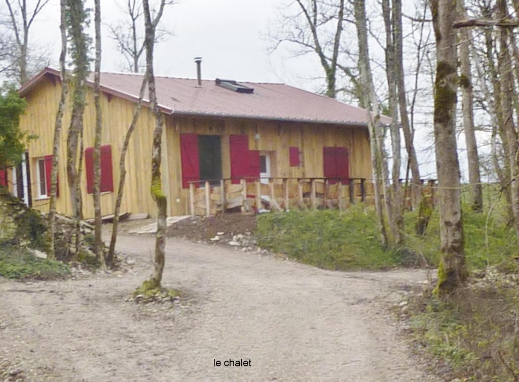 una casa en el bosque con un camino de tierra delante en domaine de Couchenoire en Joux-la-Ville