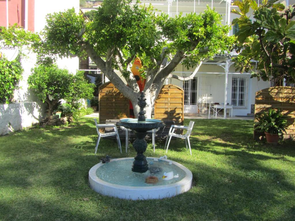 A garden outside Villa Amalia Suites Malaga