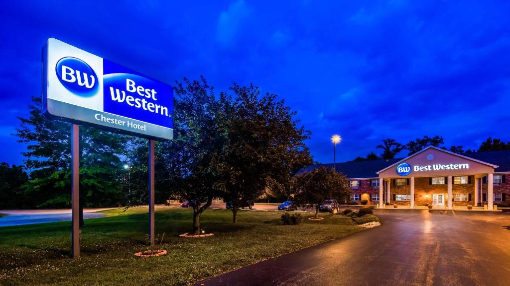 a best western sign in front of a store at Best Western Chester Hotel in Chester