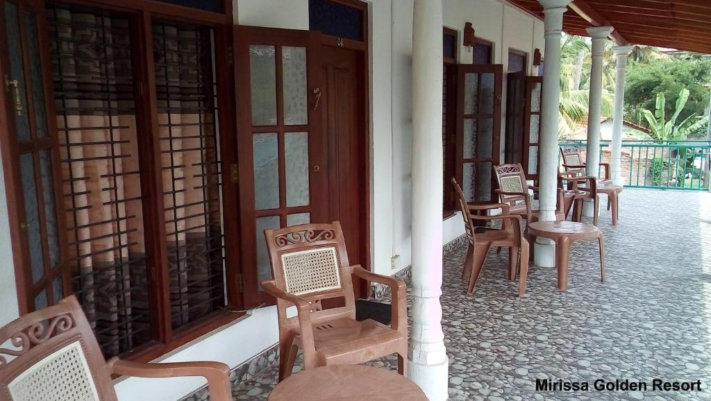 Balkón nebo terasa v ubytování Mirissa Golden Resort