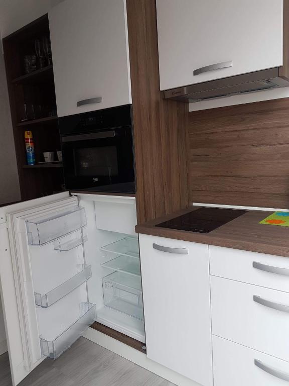 Kuchyň nebo kuchyňský kout v ubytování Centrum Apartman S- dom