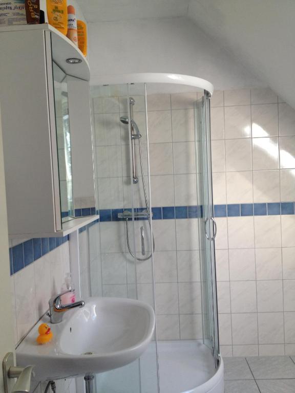 Koupelna v ubytování Apartment Hildesheim