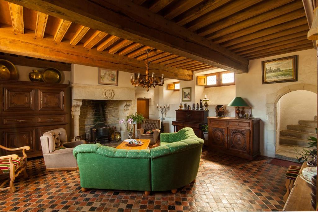 Posezení v ubytování Manoir de la Foulerie