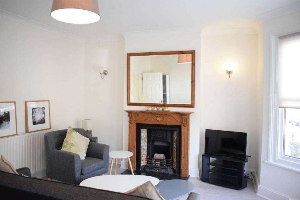 Uma área de estar em Bright 2 Bedroom Flat in East Dulwich