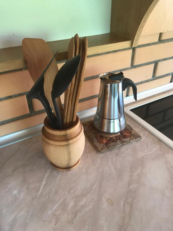 Příslušenství pro přípravu čaje a kávy v ubytování Guest house Mountain View