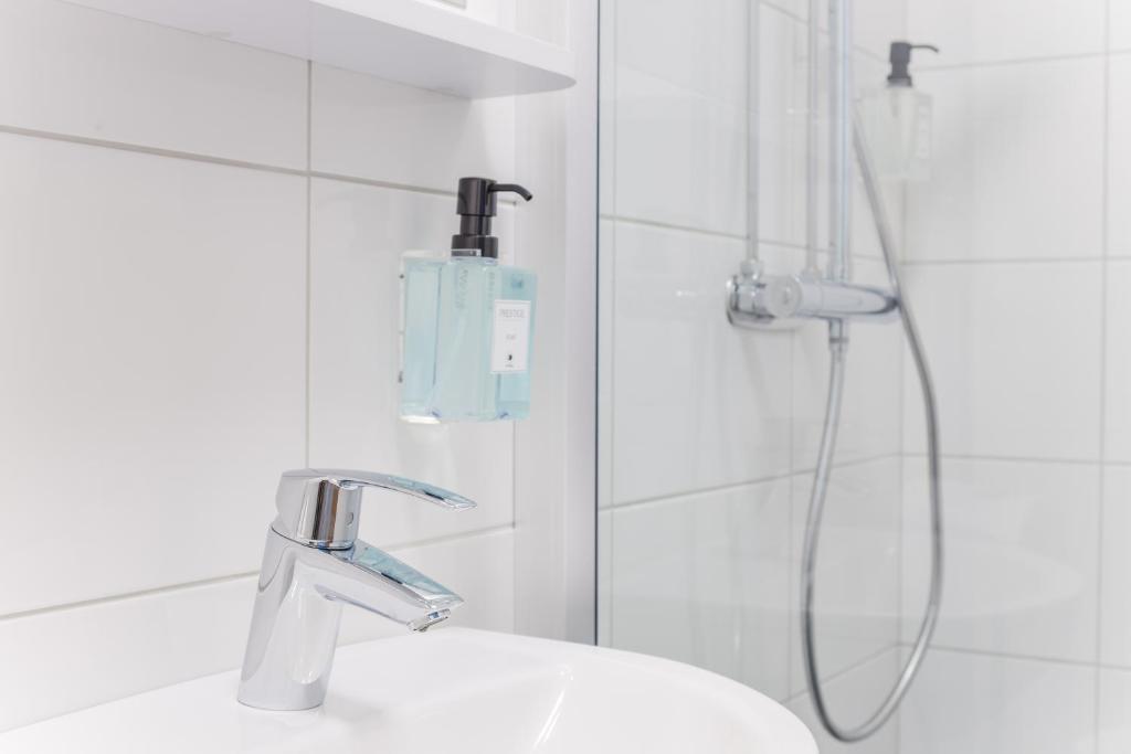 Koupelna v ubytování Hotel Spekeröd
