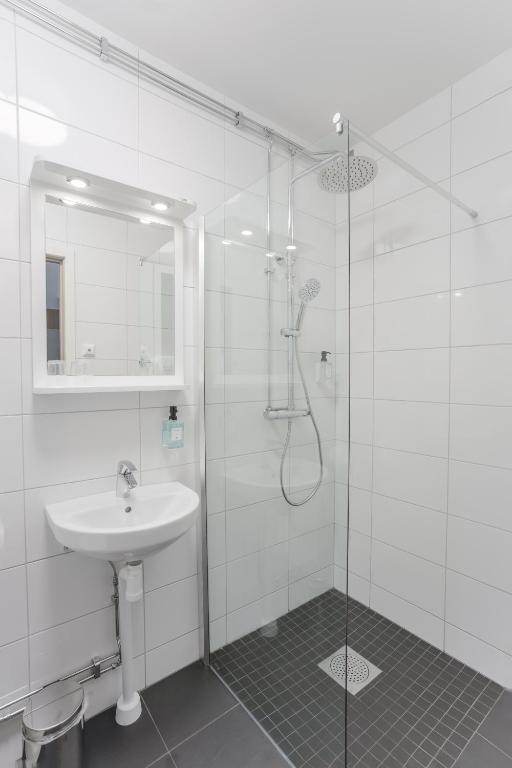 Koupelna v ubytování Hotel Spekeröd