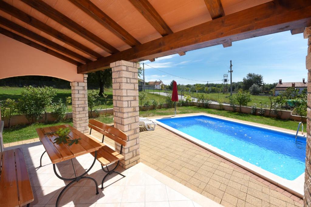 Bazén v ubytování Villa Kmacici 377 nebo v jeho okolí