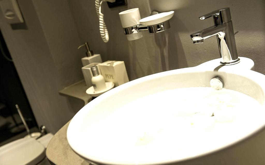 Koupelna v ubytování Hotel Chivasso