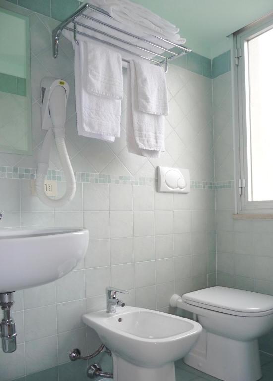Koupelna v ubytování Hotel Azzurra