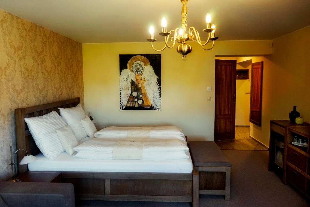 Postel nebo postele na pokoji v ubytování PROSECCO RESIDENCE MARKO