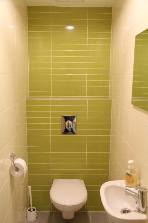 Koupelna v ubytování Velence Wellness Apartman