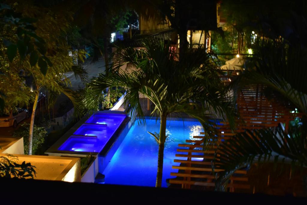 Bazén v ubytování Hotel Maya Tulipanes Palenque nebo v jeho okolí