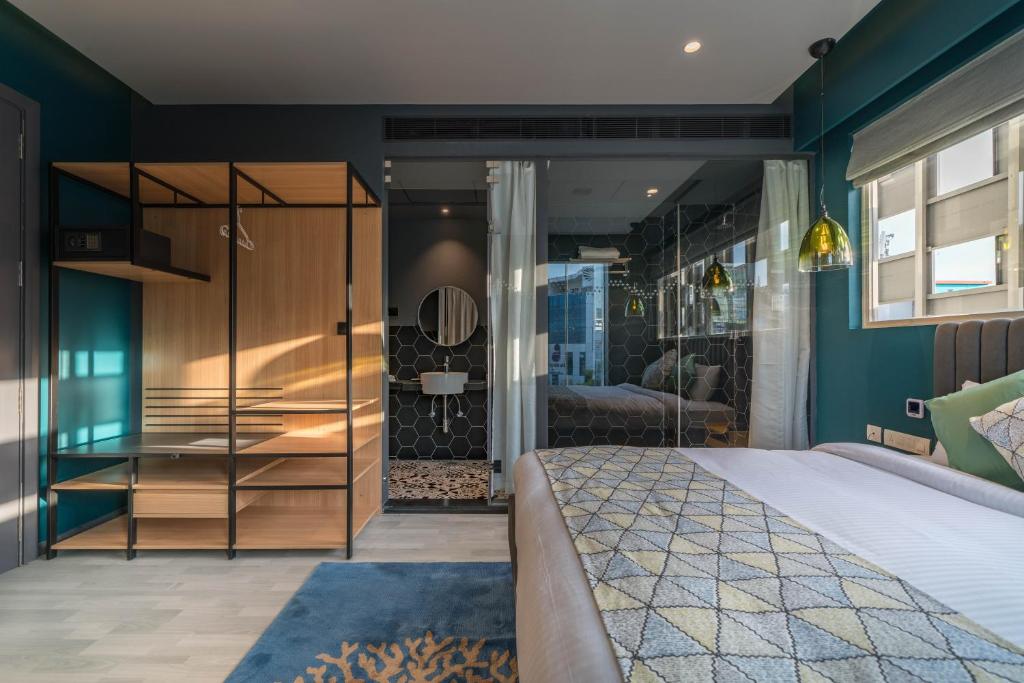 Postel nebo postele na pokoji v ubytování Hotel B plus L