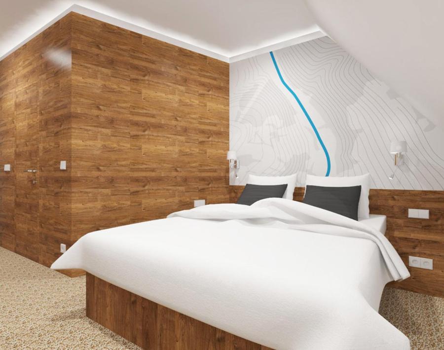 Ein Bett oder Betten in einem Zimmer der Unterkunft Hotel Albis