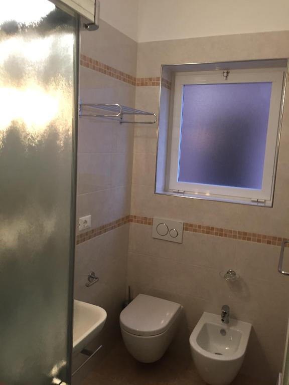 Koupelna v ubytování Hotel Erika