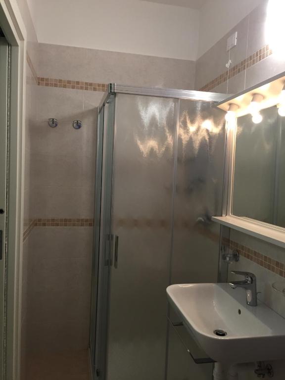 Koupelna v ubytování Hotel Erika