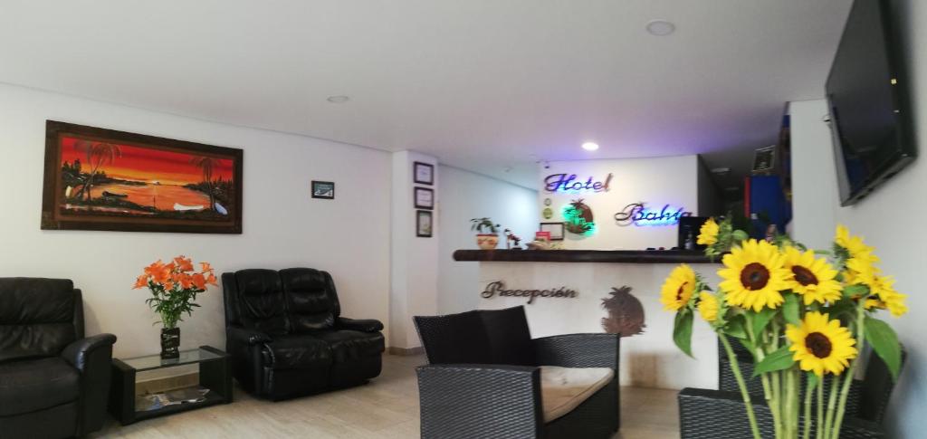 TV a/nebo společenská místnost v ubytování Hotel Bahia Guatape