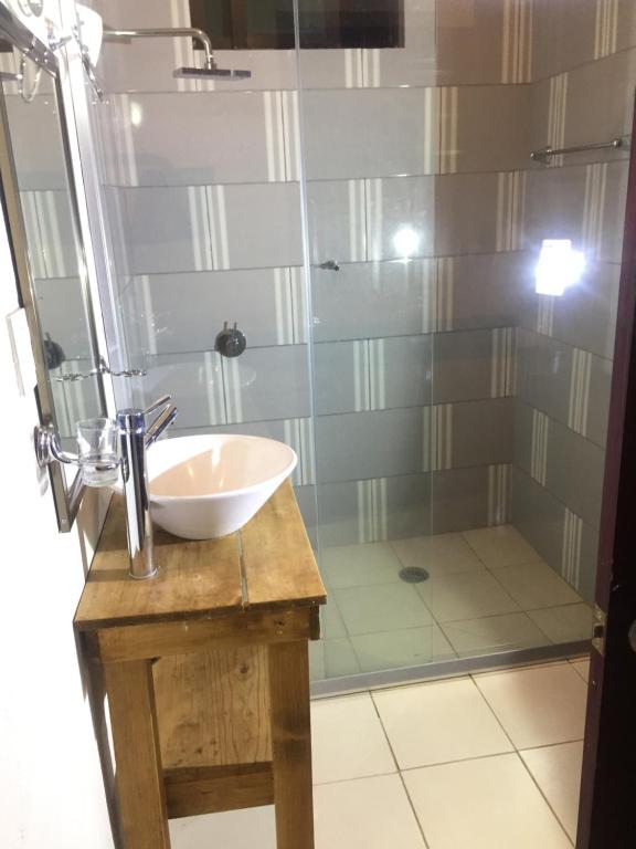 Koupelna v ubytování Hotel Coatlicue
