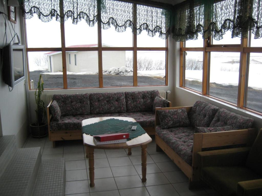 Istumisnurk majutusasutuses Guesthouse Stöng and Cottages