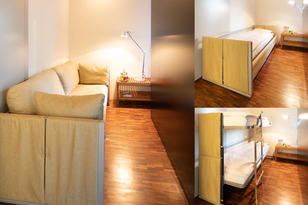 Postel nebo postele na pokoji v ubytování Dasbreitehotel am Rhein