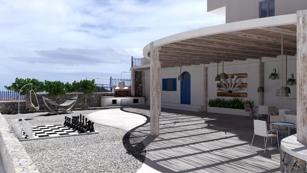 Balkón nebo terasa v ubytování 'Lindian Myth' Sea View Studios