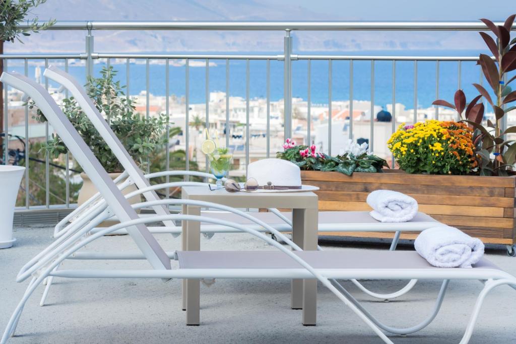 Balkón alebo terasa v ubytovaní Rose Residence-360º sea view