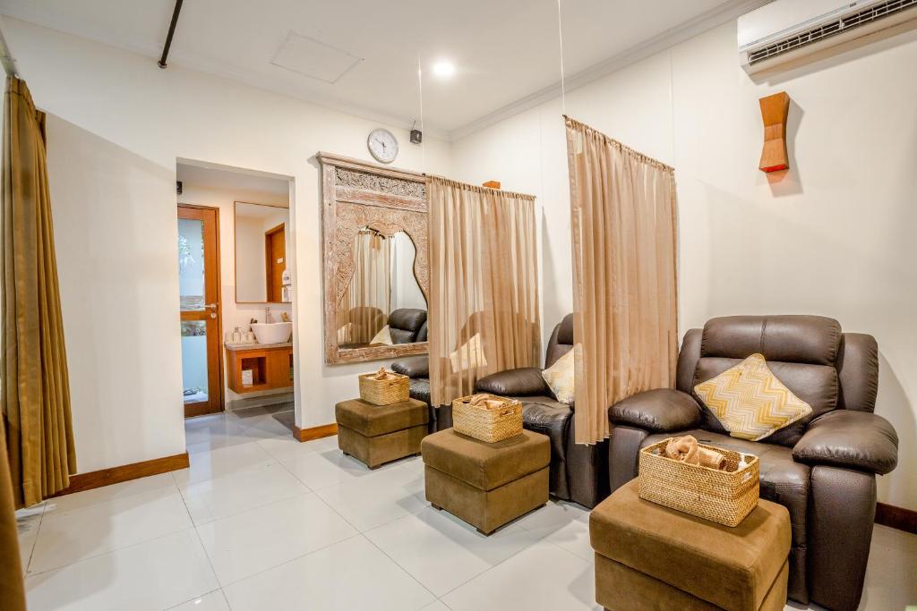 Posezení v ubytování Lokal Bali Hostel