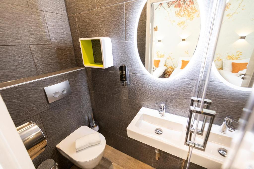 Koupelna v ubytování Hotel Pagi