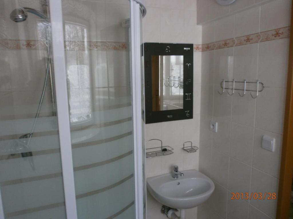 Koupelna v ubytování Hotel Vltava