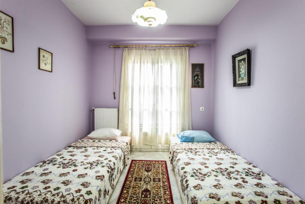Postel nebo postele na pokoji v ubytování Apartment in Kalamaria