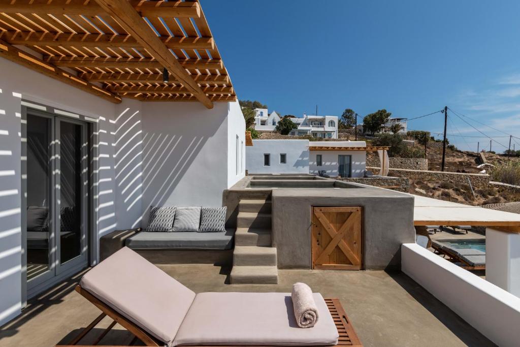 Balkón nebo terasa v ubytování Trinity Mykonos - Beachfront Villa