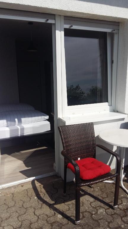 Balkón nebo terasa v ubytování Zum Rebhang Bed & Breakfast